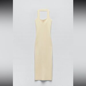 Cream Square Neck Maxi Dress